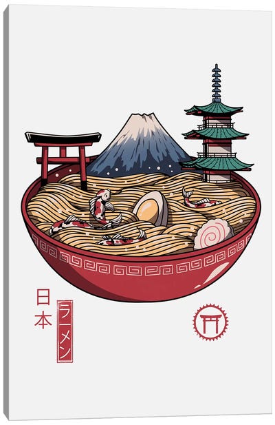 A Japanese Ramen Canvas Art Print - International Cuisine Art