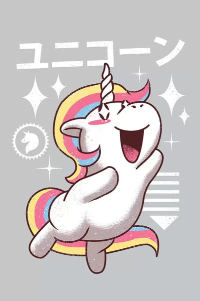 Kawaii Unicorn by Vincent Trinidad art print