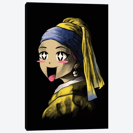 Kawaii With A Pearl Earring Canvas Print #VTR30} by Vincent Trinidad Canvas Artwork