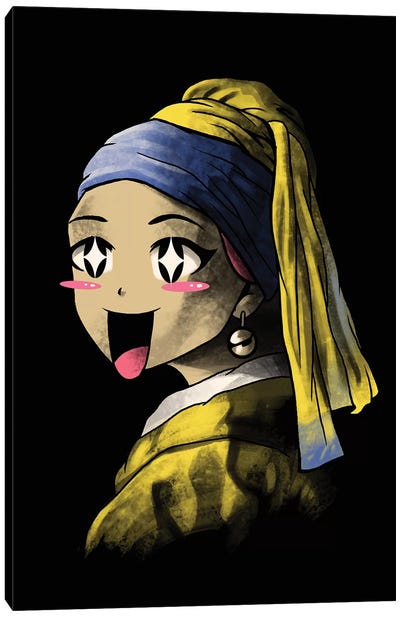 Kawaii With A Pearl Earring Canvas Art Print