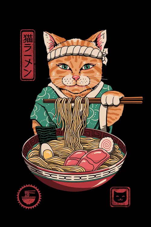 Neko Ramen by Vincent Trinidad wall art