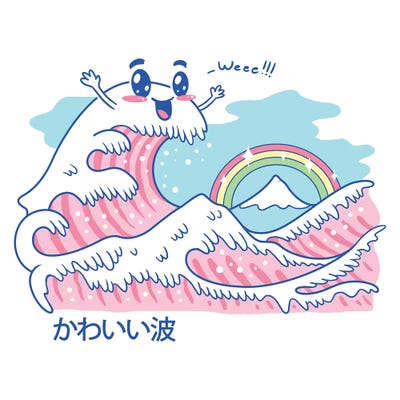 The Great Kawaii Wave by Vincent Trinidad art print