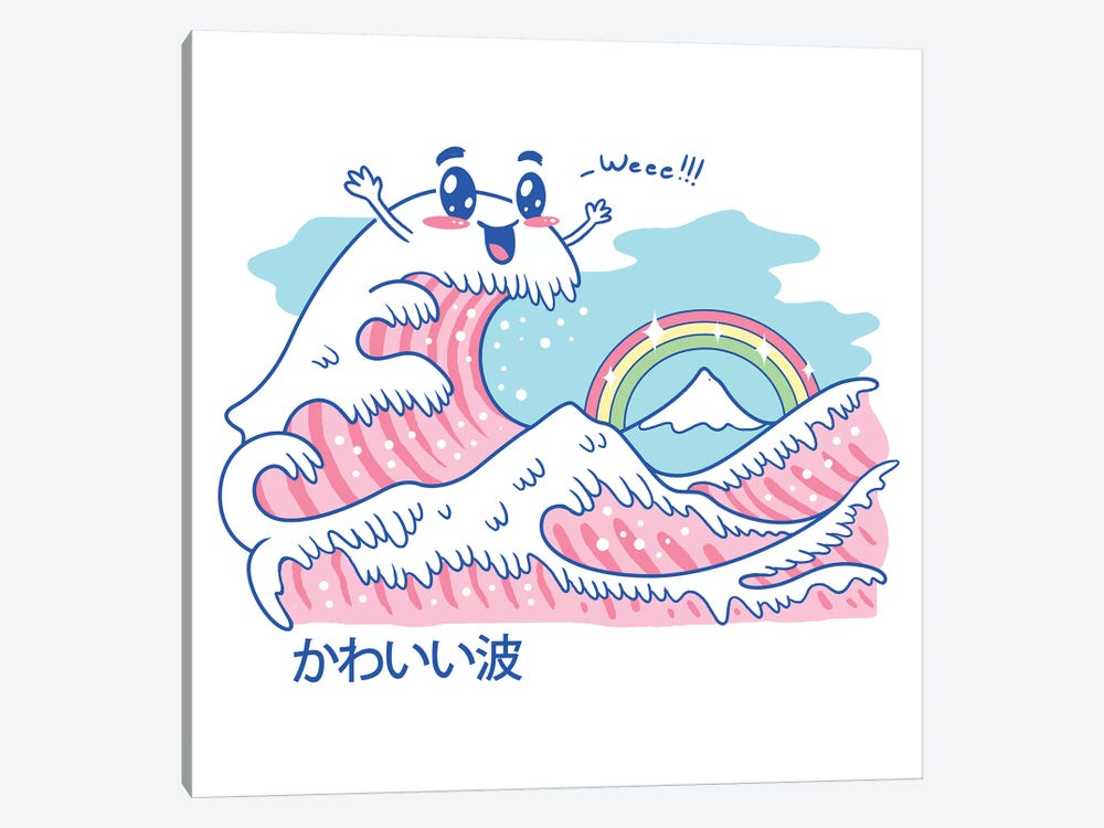 The Great Kawaii Wave by Vincent Trinidad 1-piece Canvas Art Print