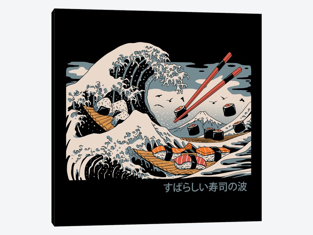 The Great Sushi Wave by Vincent Trinidad 1-piece Canvas Wall Art