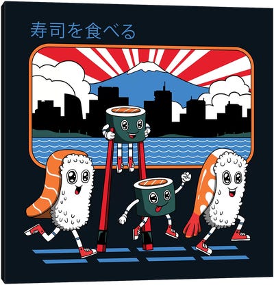 Tokyo Sushi Run Canvas Art Print - International Cuisine Art