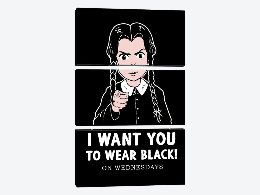 I Want You To Wear Black by Vincent Trinidad 3-piece Canvas Artwork