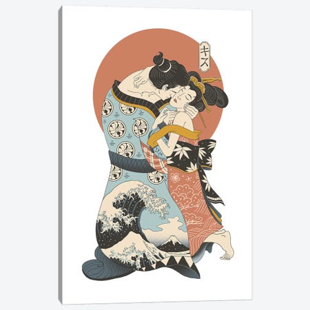 The Kiss Ukiyo-E Canvas Print #VTR64} by Vincent Trinidad Canvas Art