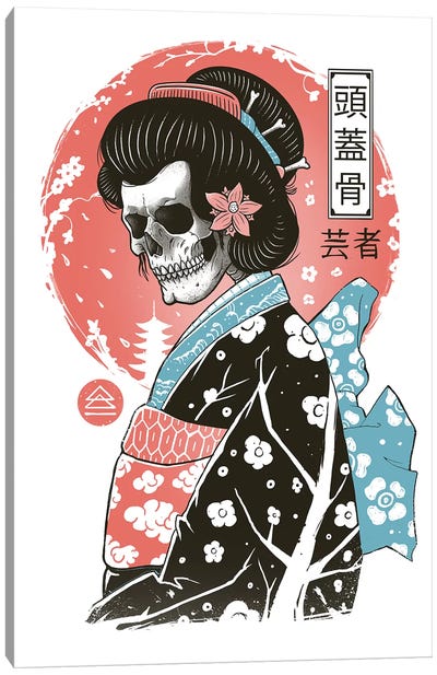 Yokai Geisha Canvas Art Print - Geisha