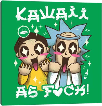 Kawaii AF Canvas Art Print - Cartoon & Animated TV Show Art