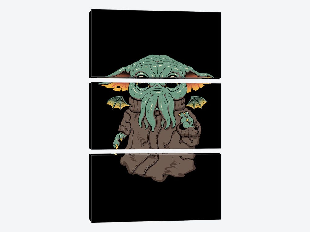 Baby Cthulhu by Vincent Trinidad 3-piece Canvas Art Print