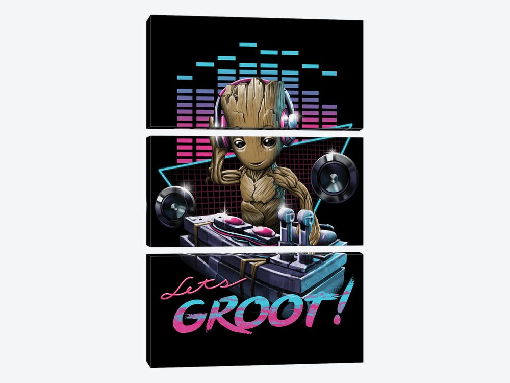 DJ Groot by Vincent Trinidad 3-piece Canvas Artwork