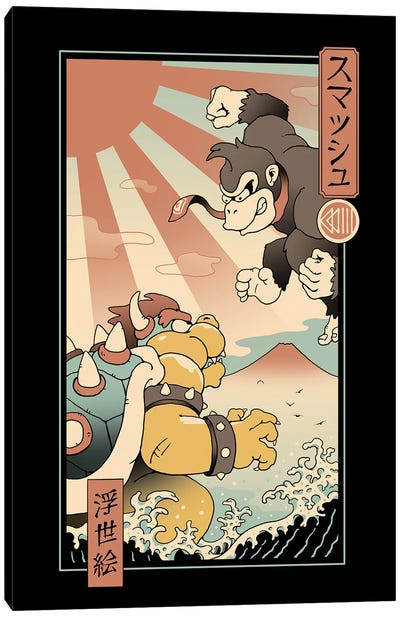 Kaijus Smash! Canvas Art Print - Donkey Kong