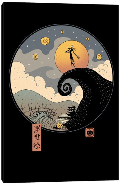 Nightmare in Edo Canvas Art Print - The Great Wave Reimagined