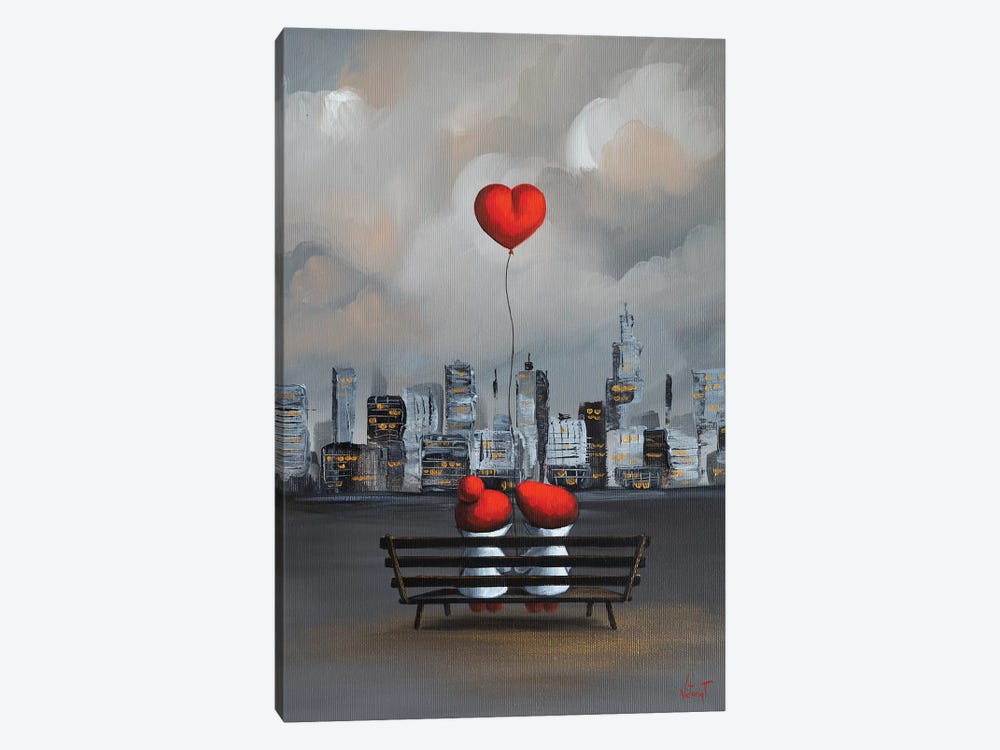 On The Bench by Victoria Tsekidou 1-piece Canvas Print