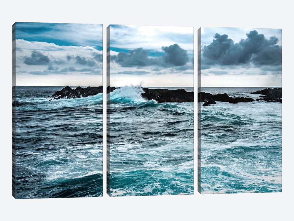 Wind And Wave by Verne Varona 3-piece Canvas Wall Art
