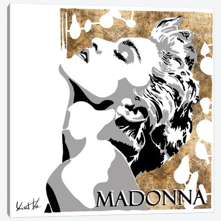 Madonna Gold Art Canvas Print #VVE10} by Vincent Vee Canvas Artwork