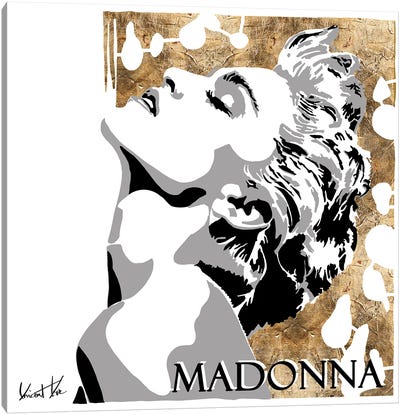 Madonna Gold Art Canvas Art Print - Madonna
