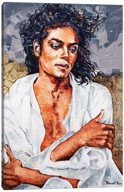 Michael Jackson Pop Art Canvas Art Print - Vincent Vee