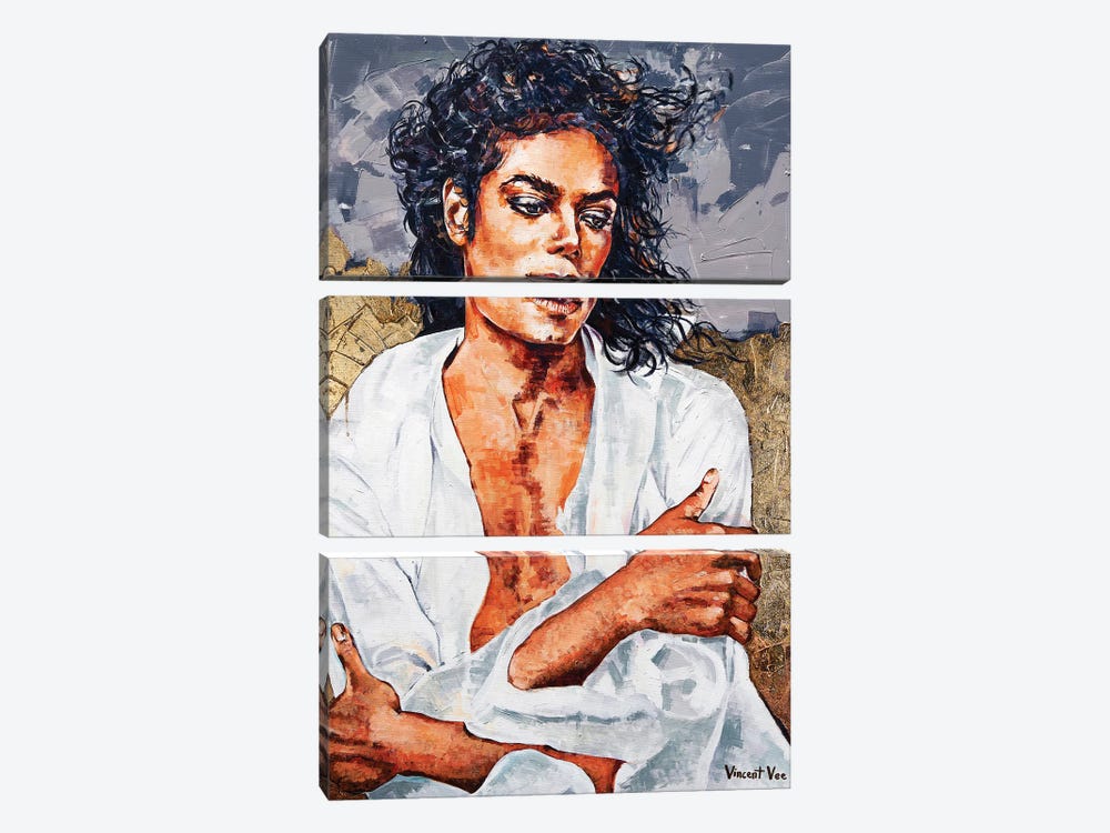 Michael Jackson Pop Art by Vincent Vee 3-piece Canvas Art Print
