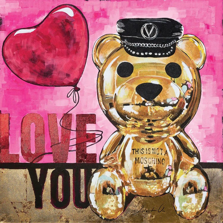 Moschino Gold Bear Pop Art