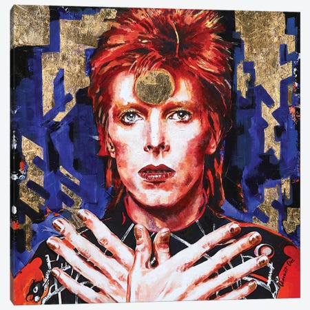 Ziggy Stardust Pop Art Canvas Print #VVE18} by Vincent Vee Canvas Wall Art
