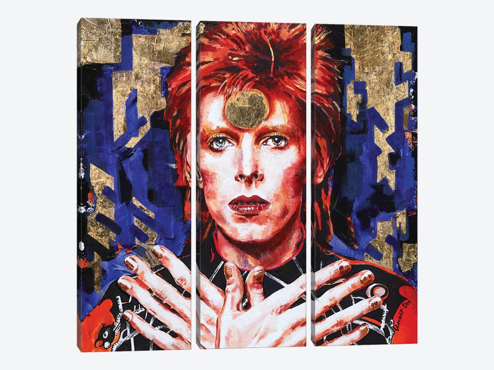 Ziggy Stardust Pop Art by Vincent Vee 3-piece Canvas Wall Art