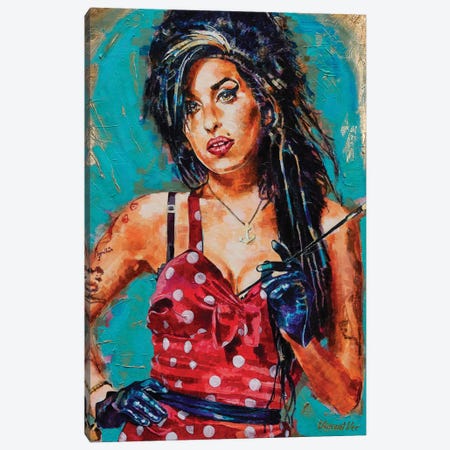 Amy Winehouse Pop Art Canvas Print #VVE2} by Vincent Vee Art Print
