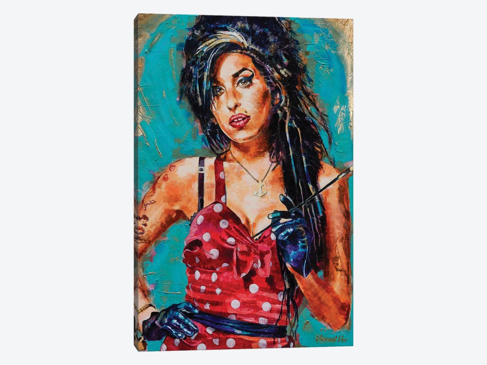 Amy Winehouse Pop Art by Vincent Vee 1-piece Canvas Print