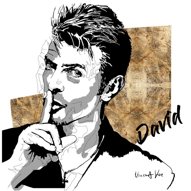 David Bowie Gold Art