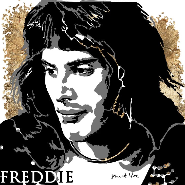 Freddie Mercury Gold Art