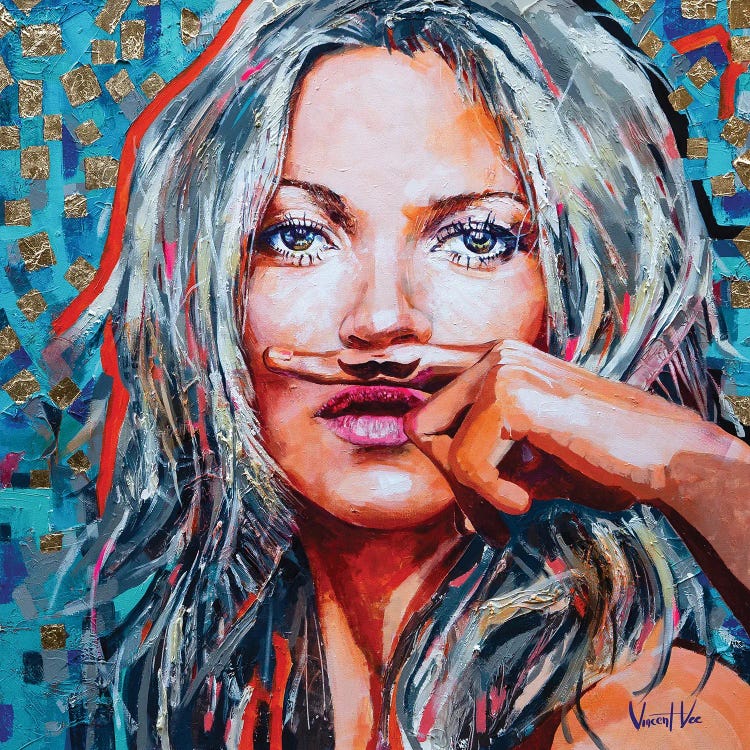 Kate Moss Pop Art by Vincent Vee wall art