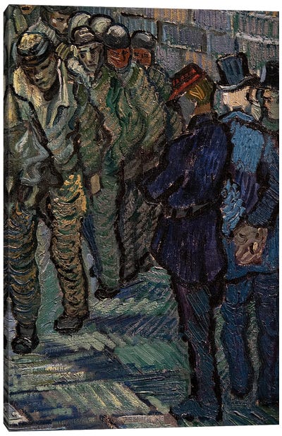 The Prison Courtyard , 1890 Canvas Art Print - Vincent van Gogh