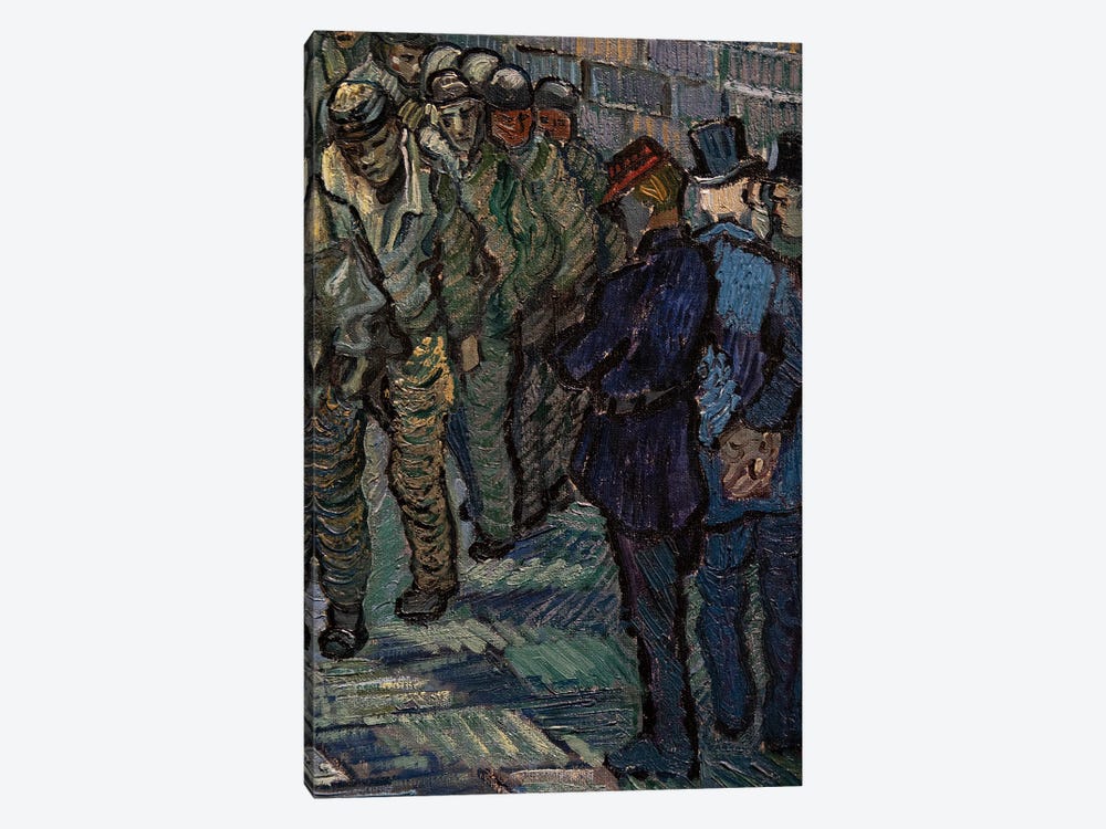 The Prison Courtyard , 1890 by Vincent van Gogh 1-piece Canvas Print