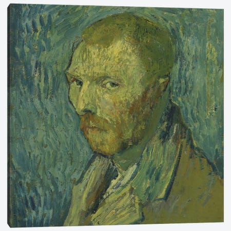 Self-Portrait, 1889 Canvas Print #VVG16} by Vincent van Gogh Art Print