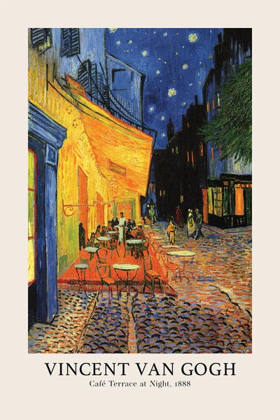 Cafes: Vincent Van Gogh - Café Terrace At Night, 1888 by Vincent van Gogh