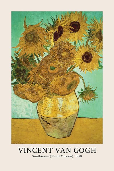 Van Gogh's Sunflowers Collection: Vincent Van Gogh - Sunflowers (Third Version), 1888 by Vincent van Gogh