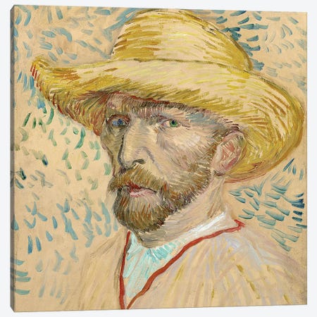 Van Gogh: Self Portrait Canvas Print #VVG6} by Vincent van Gogh Canvas Wall Art