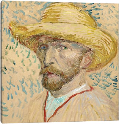 Van Gogh: Self Portrait Canvas Art Print - Painter & Artist Art