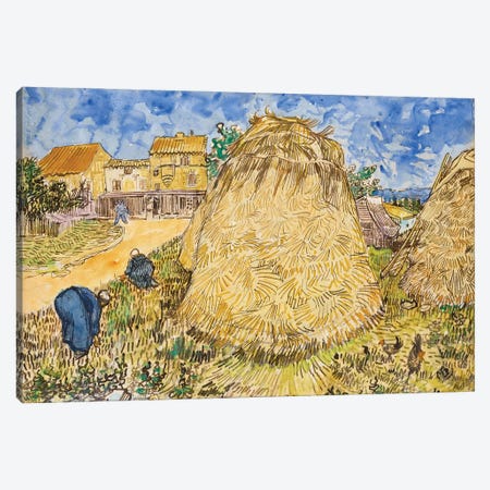 Meules De Blé, 1888 Canvas Print #VVG8} by Vincent van Gogh Art Print