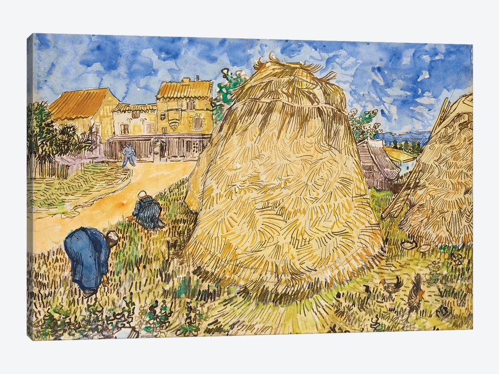 Meules De Blé, 1888 by Vincent van Gogh 1-piece Canvas Art Print