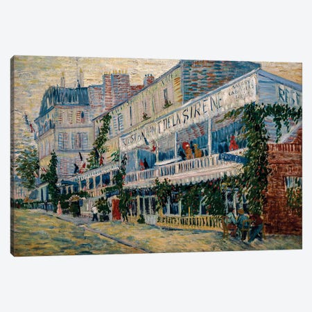 Restaurant De La Sirène, 1887 Canvas Print #VVG9} by Vincent van Gogh Art Print