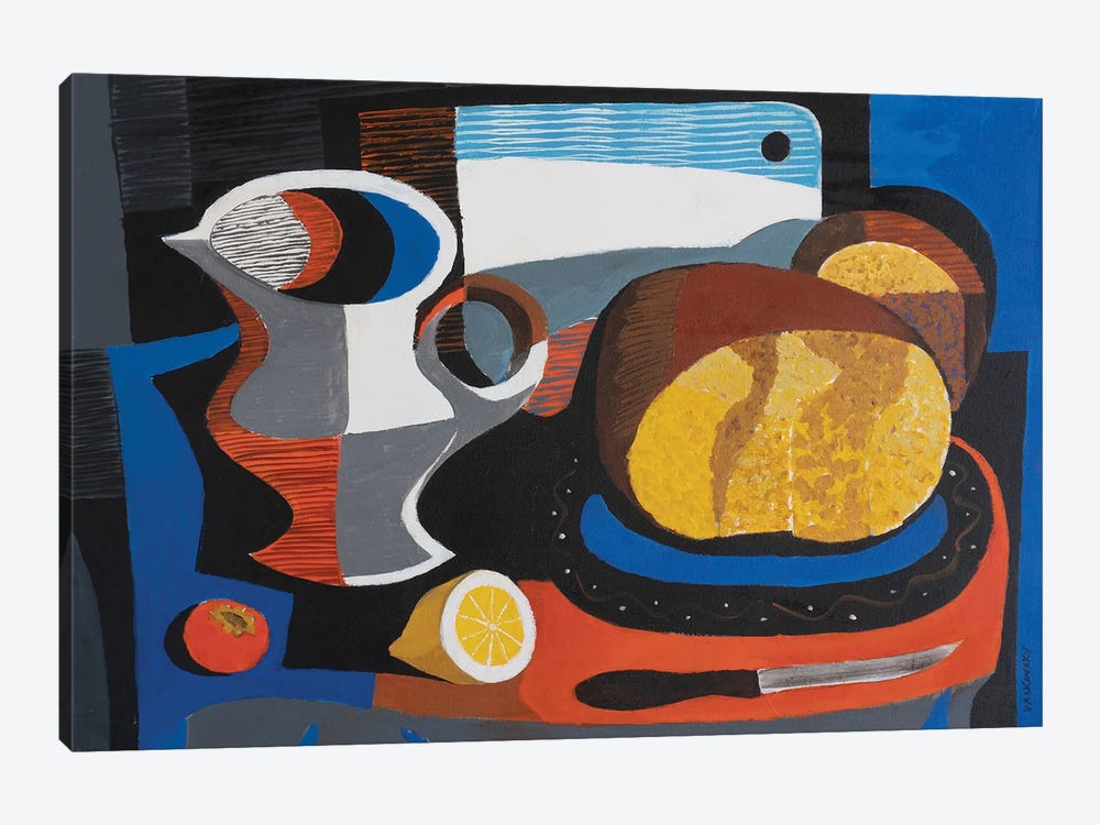 Bread, Lemon, And Pomegranate by Vadim Vaskovsky 1-piece Canvas Wall Art