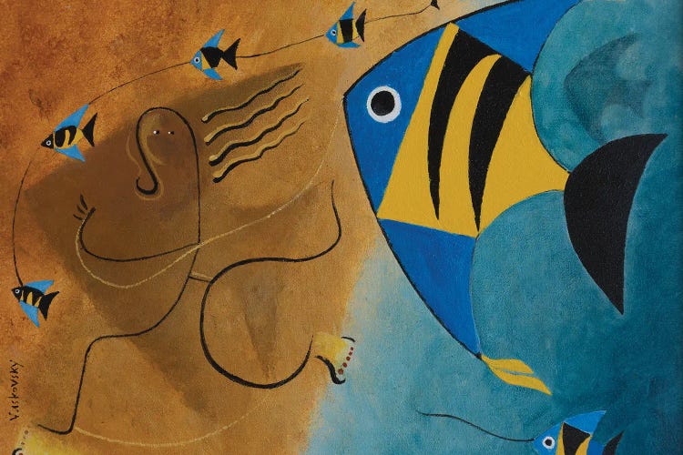 Girl With Kite by Vadim Vaskovsky wall art