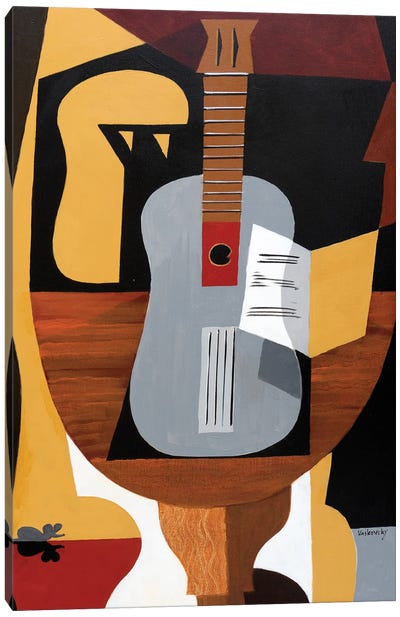 Guitar And Mouse Canvas Art Print - Vadim Vaskovsky