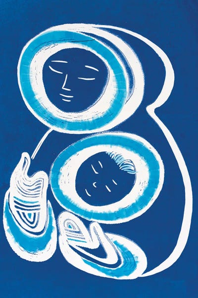 Mother And Child - Blue by Vadim Vaskovsky acrylic art print