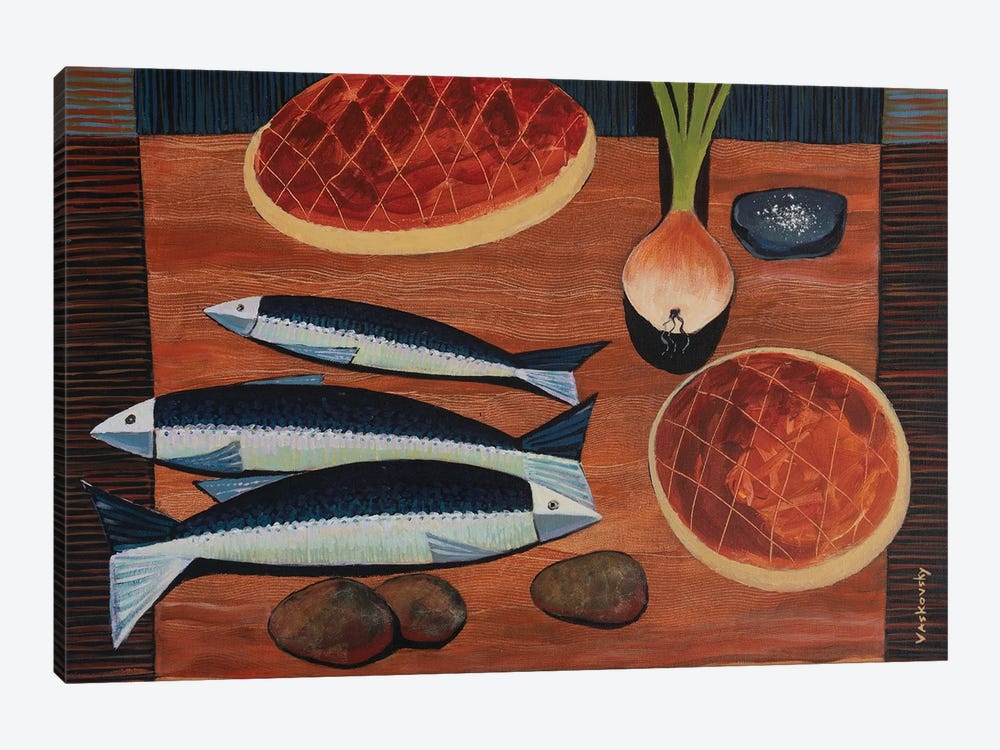 Bread And Fish by Vadim Vaskovsky 1-piece Canvas Art Print