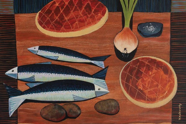 Fine Art Meets Folk: Bread And Fish by Vadim Vaskovsky