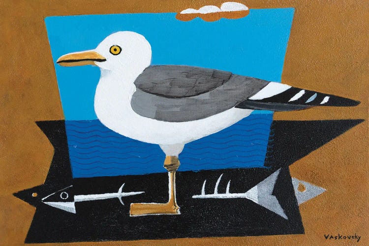 Seagull And Fish Bone