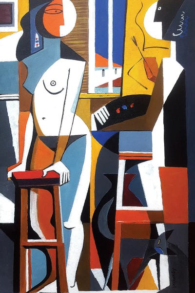 Artist And Model At The Window by Vadim Vaskovsky art print