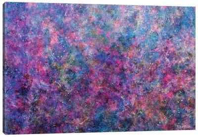 Thousand Stars Canvas Art Print - Purple Abstract Art
